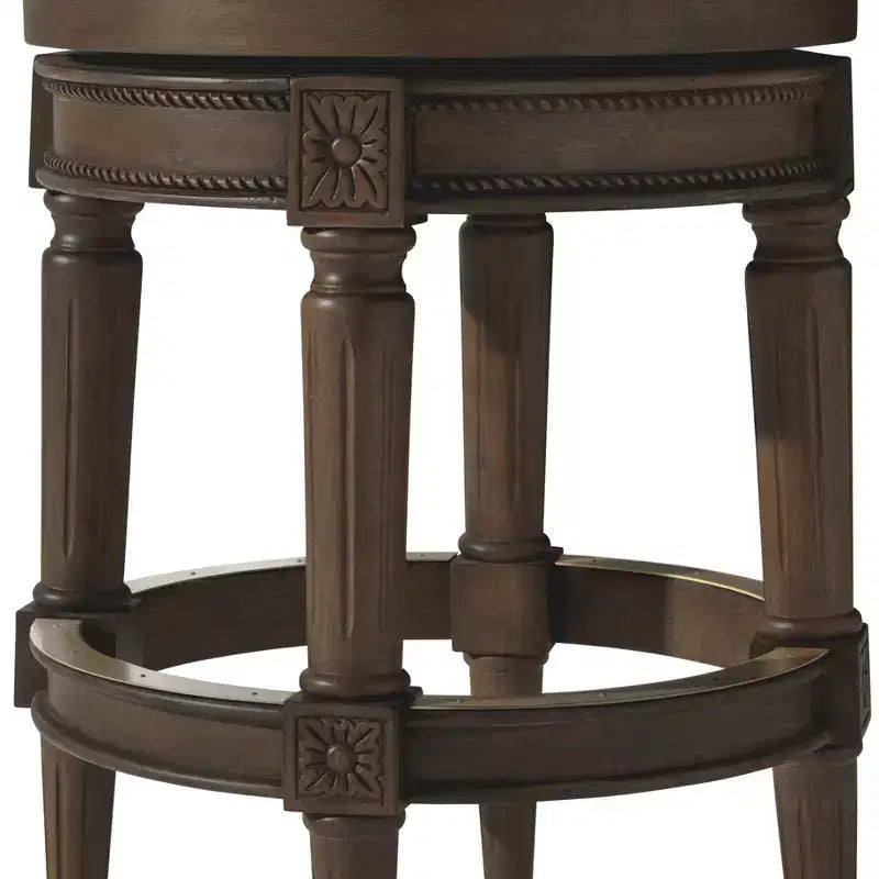 Maven Lane 26 Pullman Backless Swivel Counter Height Bar Stools with Faux Leather