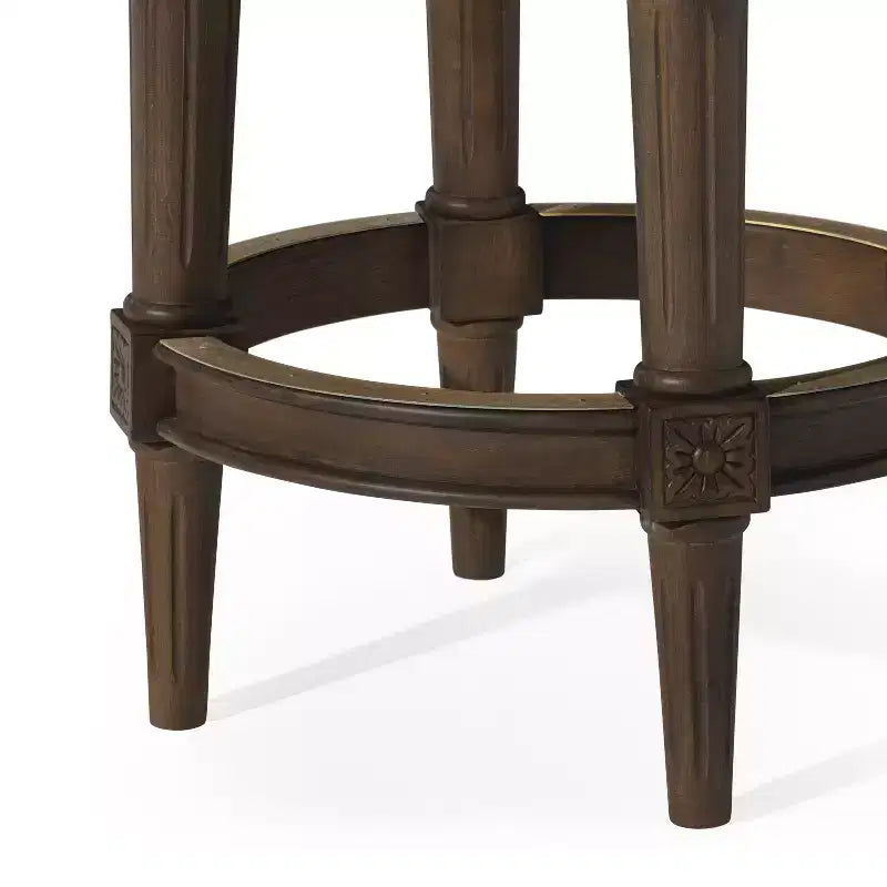 Maven Lane 26 Pullman Backless Swivel Counter Height Bar Stools with Faux Leather