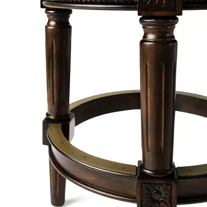 Maven Lane 26 Pullman Backless Swivel Counter Height Bar Stools with Faux Leather
