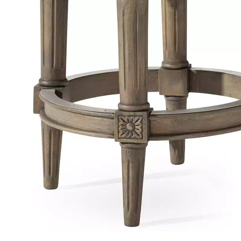 Maven Lane 26 Pullman Backless Swivel Counter Height Bar Stools with Faux Leather
