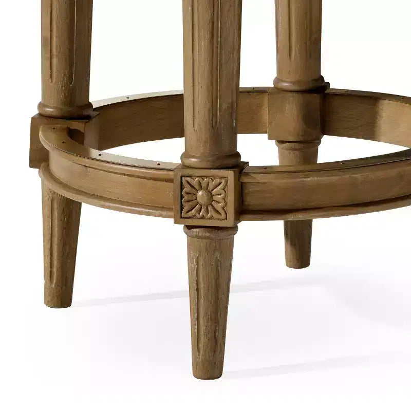 Maven Lane 26 Pullman Backless Swivel Counter Height Bar Stools with Faux Leather