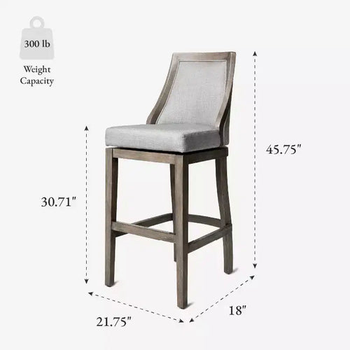 Maven Lane Vienna Bar Stool with Fabric Upholstery 31