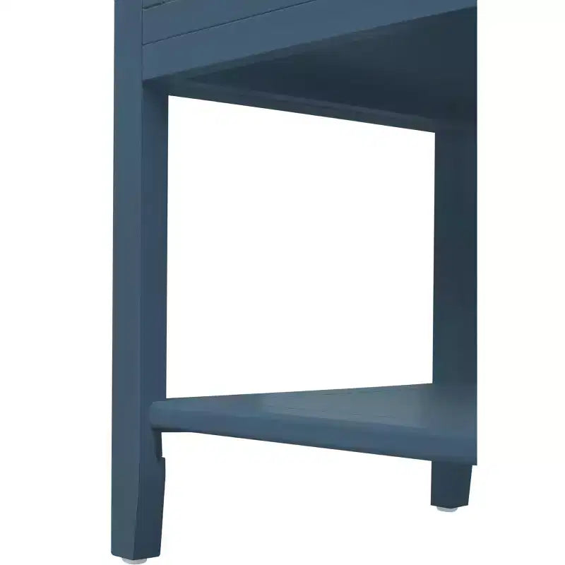 GDFStudio Ricardo Modern 22 Wood Rectangle End Table with 2 Drawer and Shelf