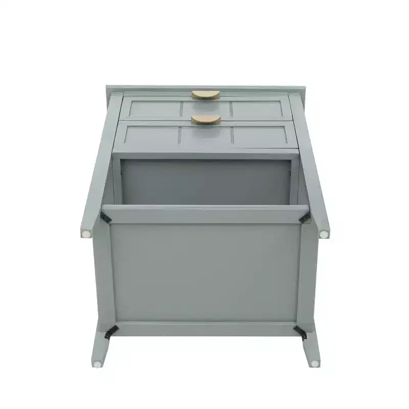 GDFStudio Ricardo Modern 22 Wood Rectangle End Table with 2 Drawer and Shelf