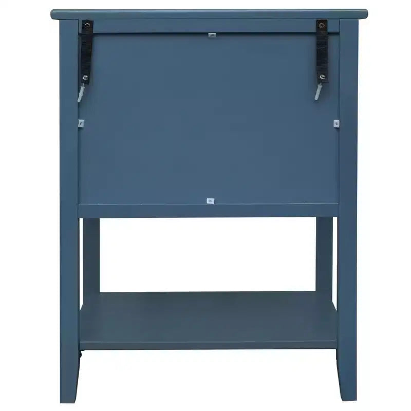 GDFStudio Ricardo Modern 22 Wood Rectangle End Table with 2 Drawer and Shelf