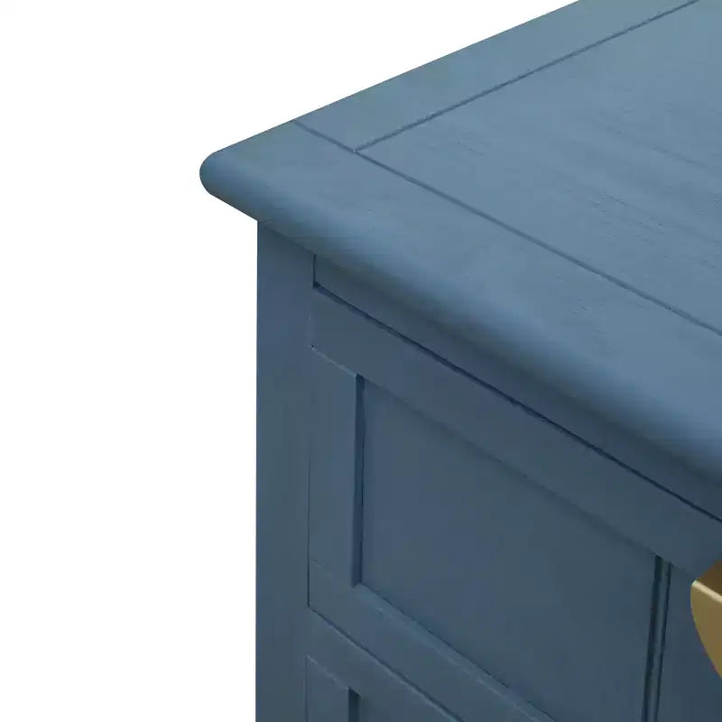 GDFStudio Ricardo Modern 22 Wood Rectangle End Table with 2 Drawer and Shelf