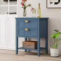 GDFStudio Ricardo Modern 22 Wood Rectangle End Table with 2 Drawer and Shelf