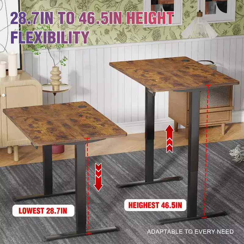 BestMassage Electric Standing Desk Adjustable Height Computer Desk Office Desk