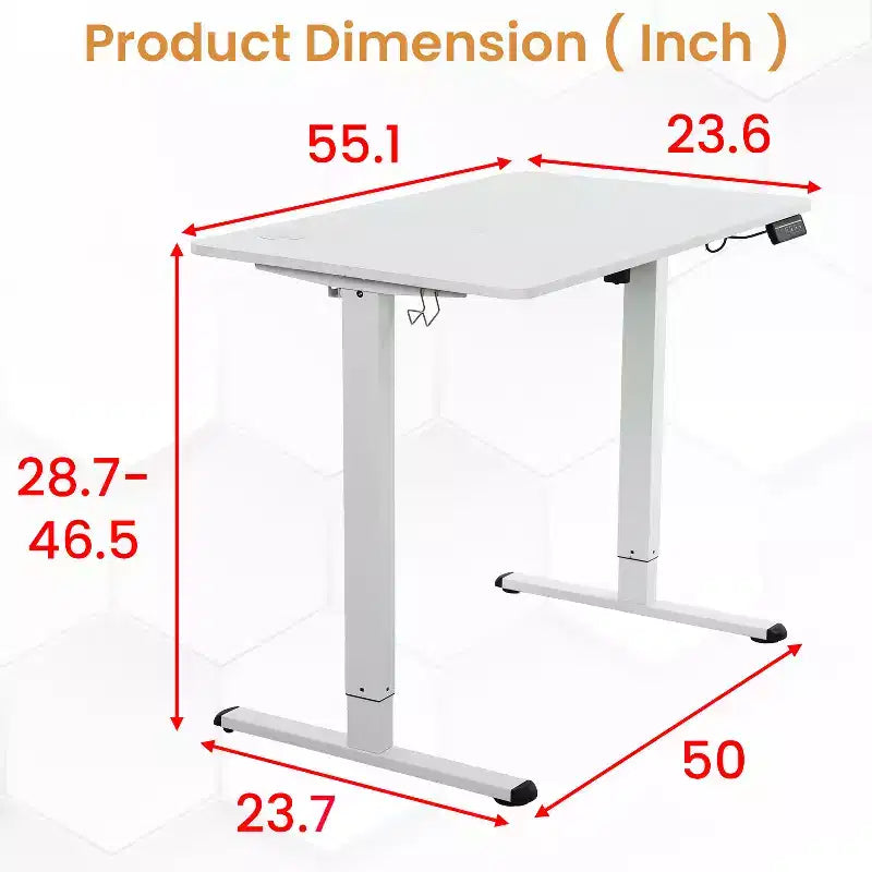 BestMassage Electric Standing Desk Adjustable Height Computer Desk Office Desk