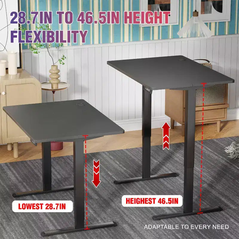 BestMassage Electric Standing Desk Adjustable Height Computer Desk Office Desk