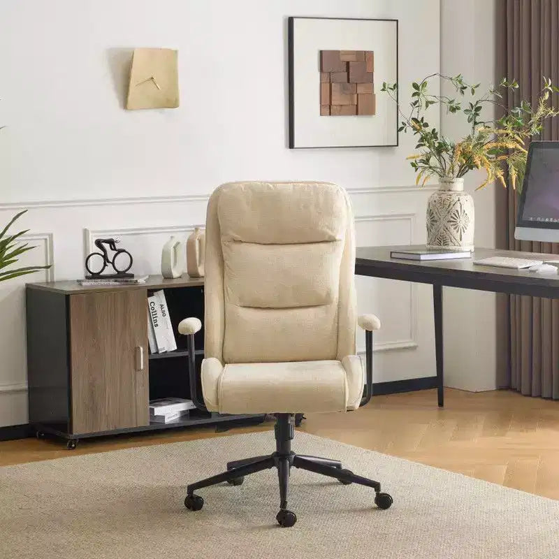 Karl Home Black PU High Back Adjustable Indoor Leisure Swivel Chair