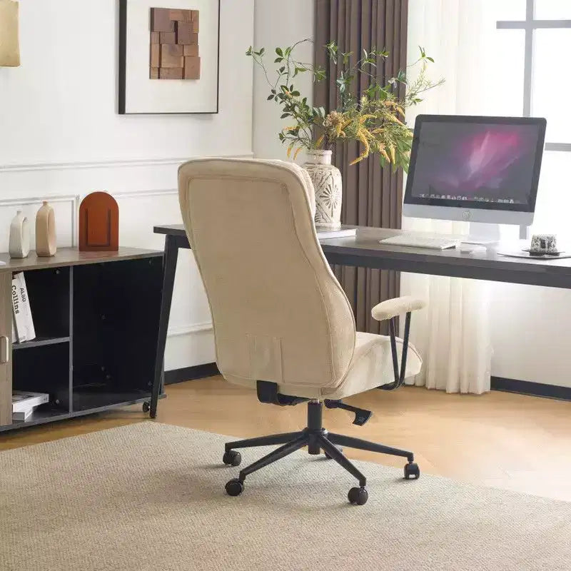 Karl Home Black PU High Back Adjustable Indoor Leisure Swivel Chair
