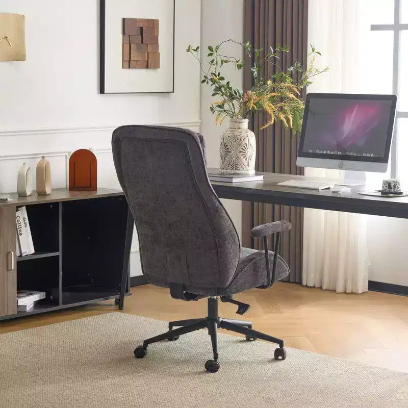 Karl Home Black PU High Back Adjustable Indoor Leisure Swivel Chair