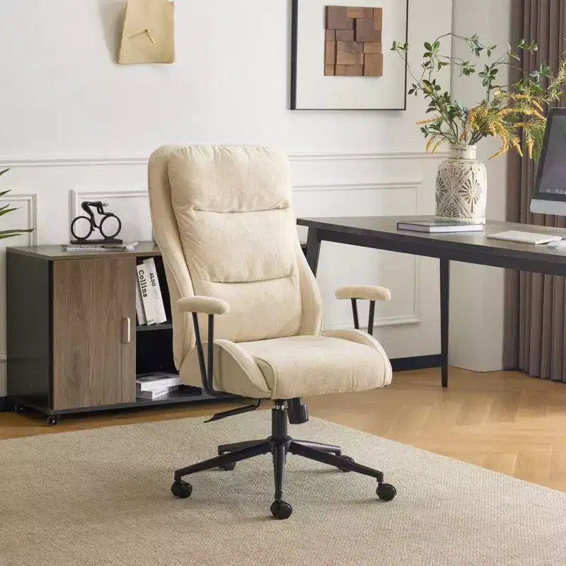 Karl Home Black PU High Back Adjustable Indoor Leisure Swivel Chair