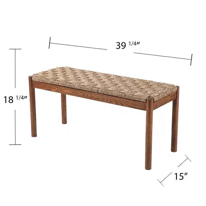 Scalby Natural Seagrass Bench - Brown - SEI