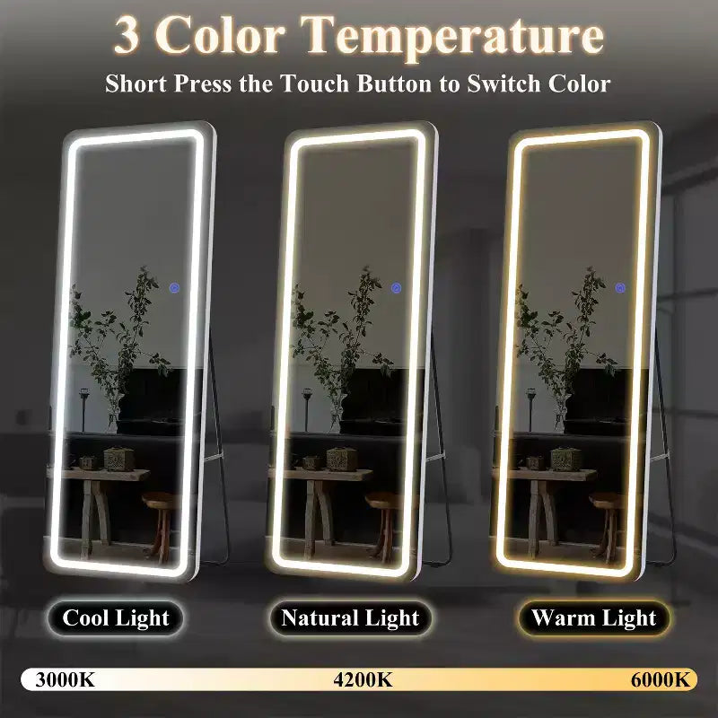 Dovelina LED Rectangle Full Length Mirror Standing Mirror
