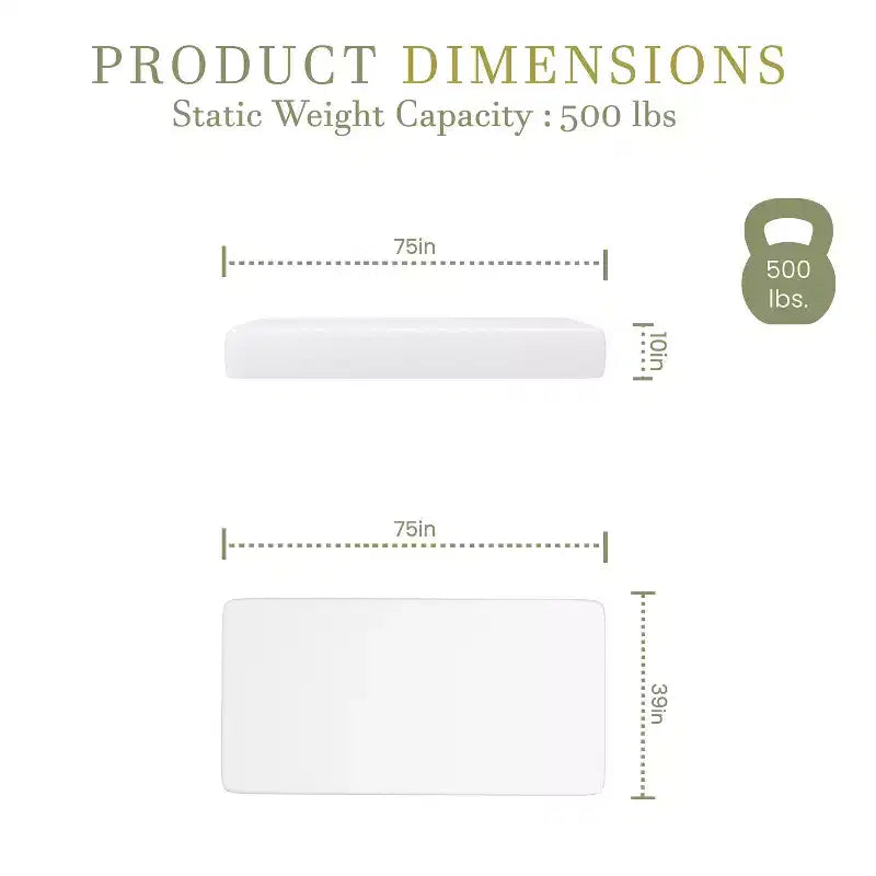 Merrick Lane Memory Foam Mattress in a Box with 3 Layers, Washable Cover, Green Tea-Infused Foam, Cooling Gel, and CertiPUR-US Certified Foam