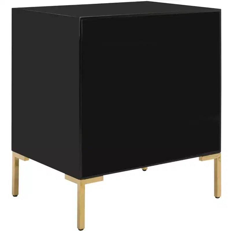 Lucian 3-Drawer Nightstand - SFV3559 - Black/Brass - Safavieh Couture
