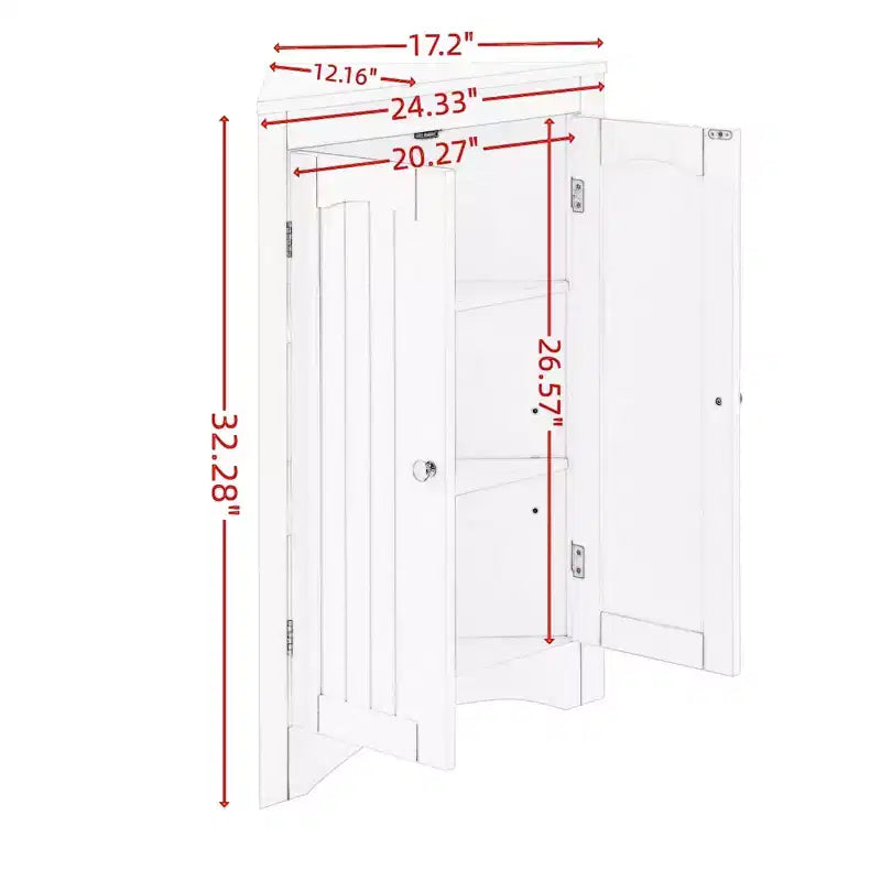 MAYEERTY Sideboard Cabinet Corner Cabinet Free Standing Storage Cabinet for Living Room Bathroom Kitchen