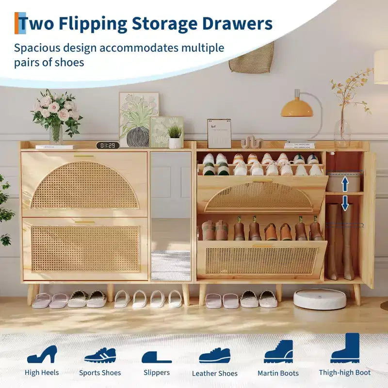 Cabinet, Adjustable Shelf Storage Organiser for Hallway, Bedroom, Living Room