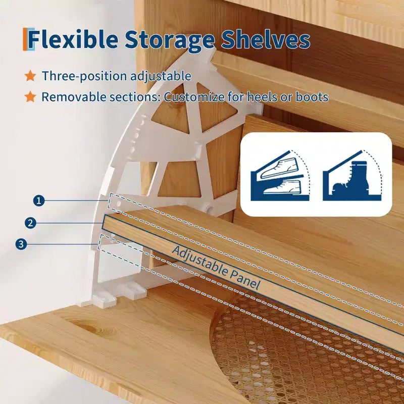 Cabinet, Adjustable Shelf Storage Organiser for Hallway, Bedroom, Living Room