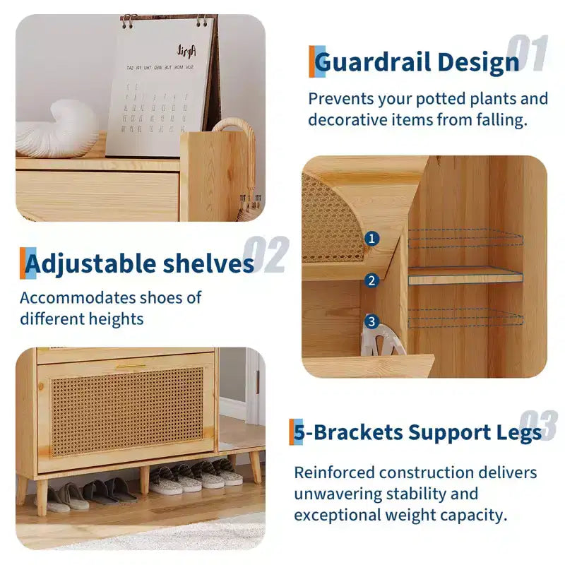 Cabinet, Adjustable Shelf Storage Organiser for Hallway, Bedroom, Living Room