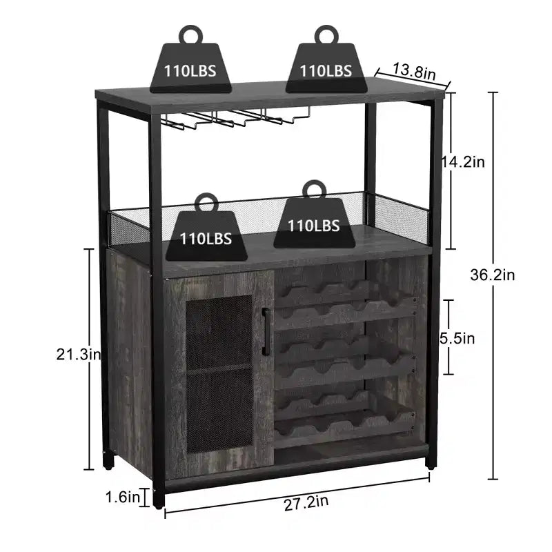 Wine cabinet adjustable detachable storage cabinet for both kitchen and living room