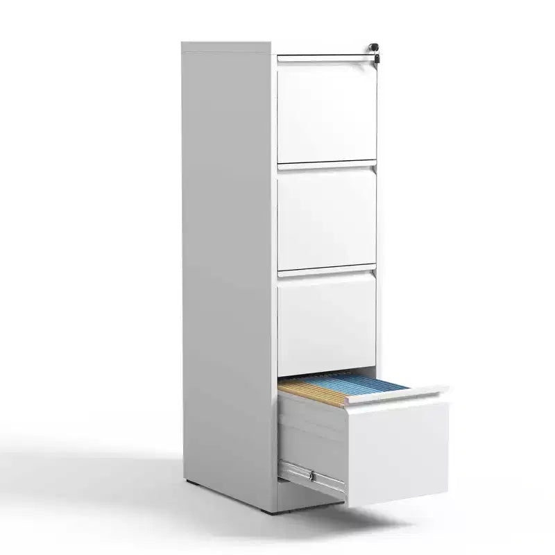 4 Drawer Metal Vertical File Cabinet with Lock Office Home Steel Vertical File Cabinet