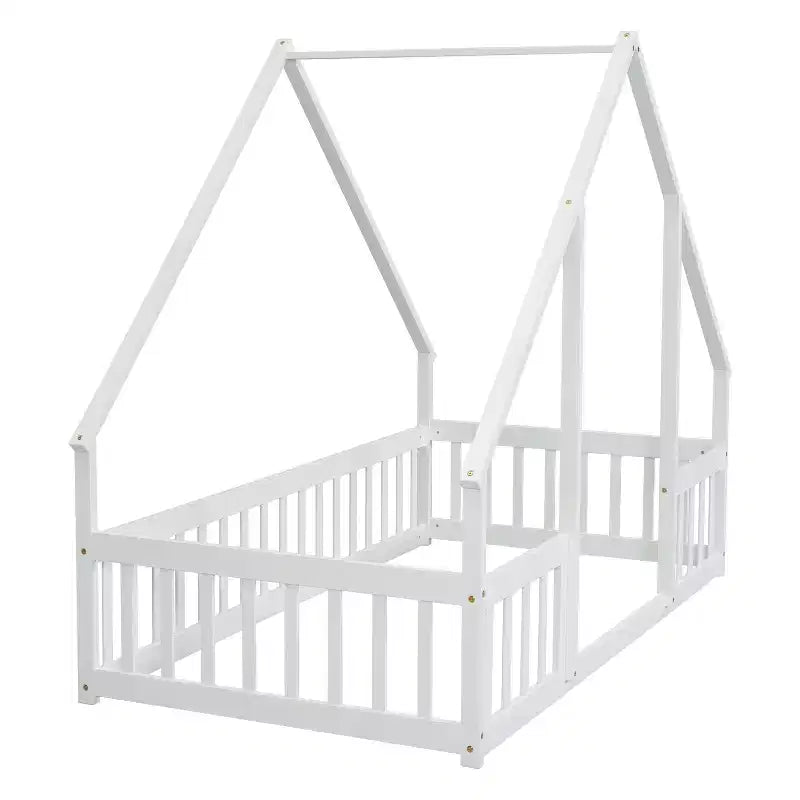 MAYEERTY King Loft Bed Under-Bed Storage High Weight Capacity Heavy-Duty Metal