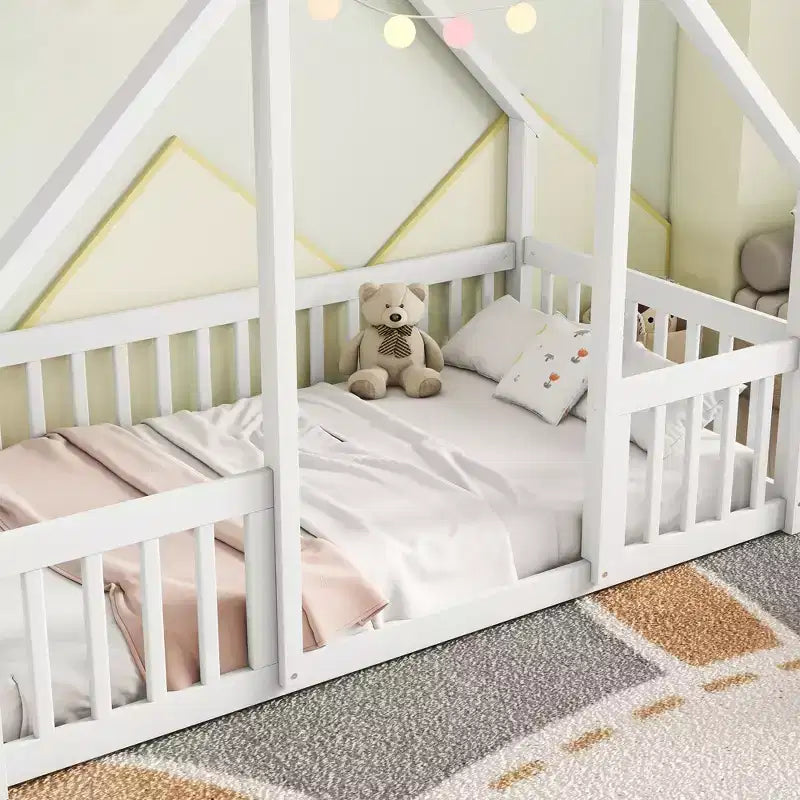 MAYEERTY King Loft Bed Under-Bed Storage High Weight Capacity Heavy-Duty Metal