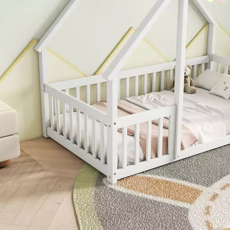 MAYEERTY King Loft Bed Under-Bed Storage High Weight Capacity Heavy-Duty Metal