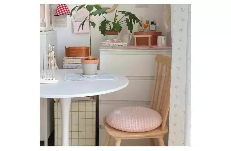 Fun little toys brand White Round Table, Modern Dining Table, MDF Top and Steel Base Tulip Round Kitchen Table, Mid Century Coffee Table