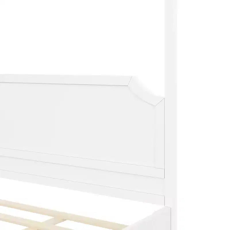GDFStudio Flores Wooden Canopy Platform Bed with Headboard and Support Legs