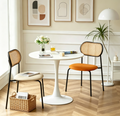 Table ronde blanche, table de salle à manger moderne
